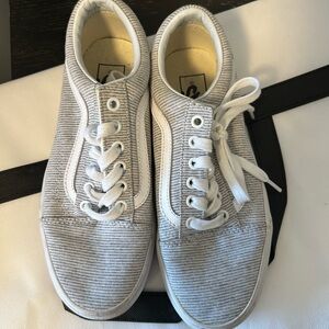 Vans Gray and White Women's Shoes